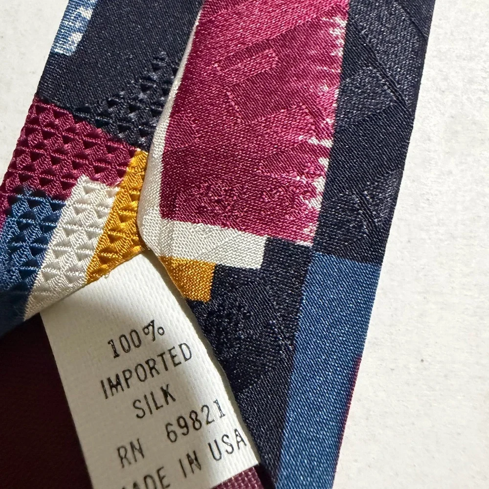 sterling&hunt multicolored‎ abstract pattern 100% silk, men's necktie #1279